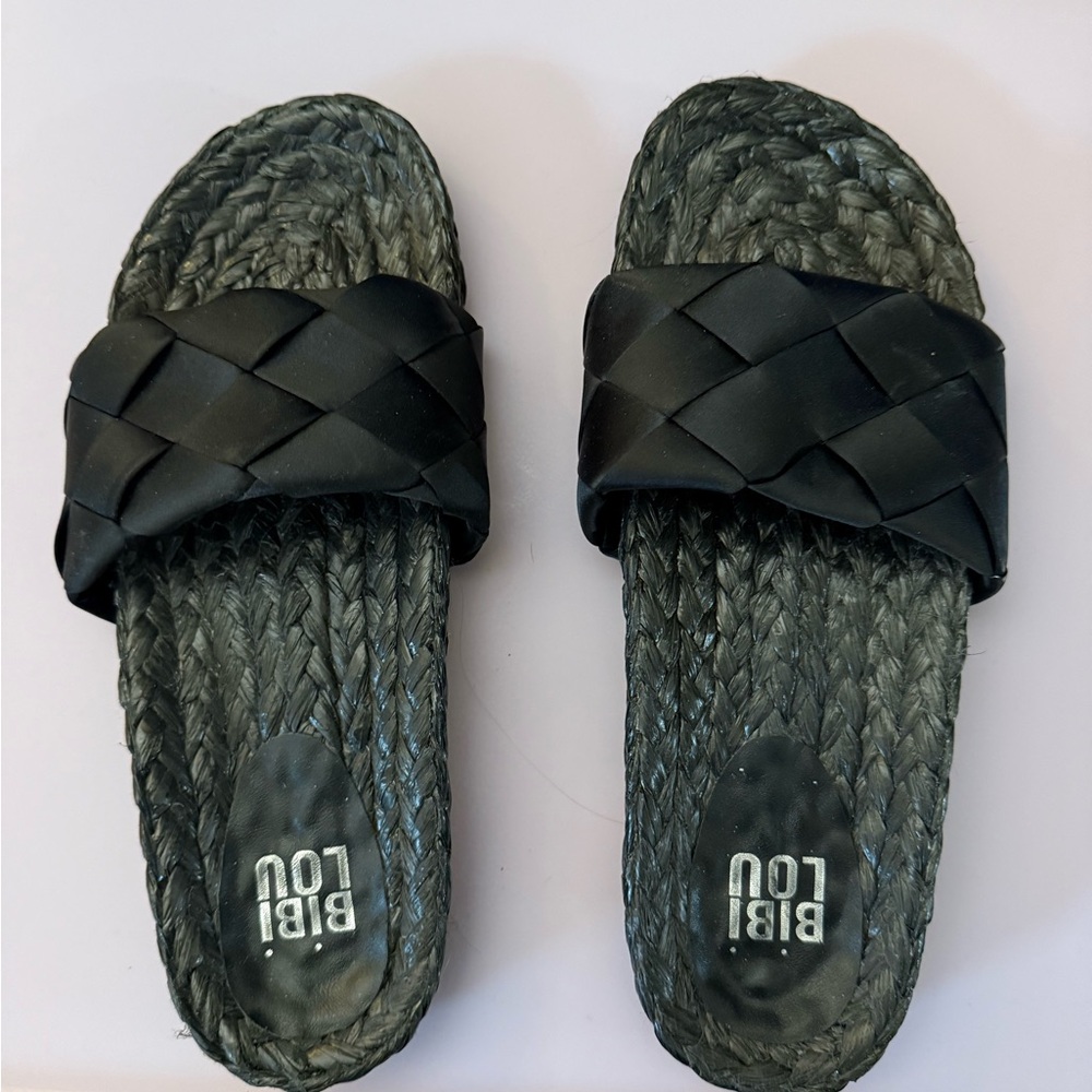 Bibi Lou Black Woven Women's Sandals